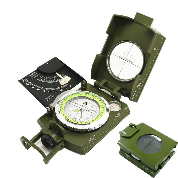 zalati Compasses High Accuracy Multifunctional Tool Military Compass Navigation for Hiking Climbing Biking Exploring Geology Outdoor Activities