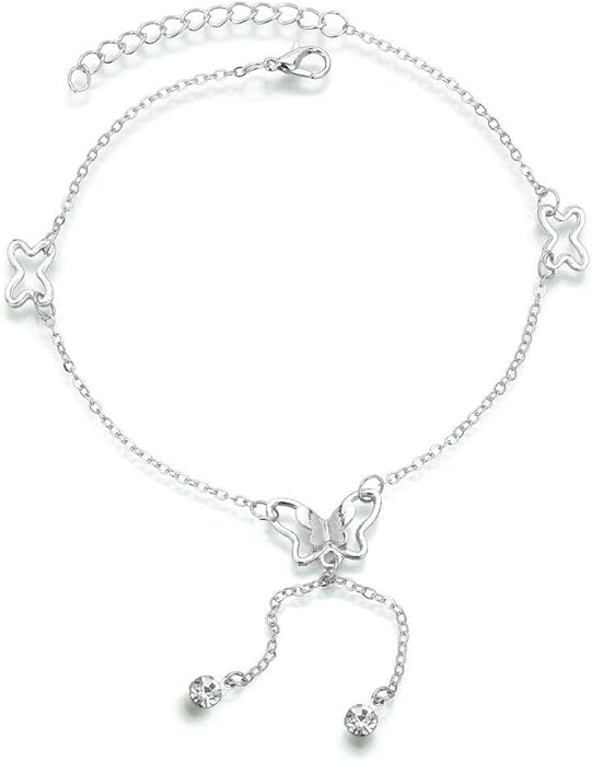 CHIY-GBC Pulsera de Tobillo Mariposa Oro Color zircón Tobillo Verano