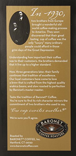 BARONET COFFEE DECAF HAZELNUT, 18-COUNT COFFEE PODS (PACK OF 3)