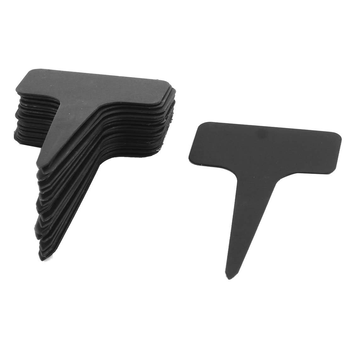 Sourcingmap Plastic Parterre Home Garden Rectangle Shaped Plant Seed Tag Label Marker 20pcs Black