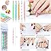 False Nails Tips Set: 500PCS Natural Acrylic Stiletto Fake Nails + 5PCS Nail Dotting Pen Tool + 1PC Cuticle Pusher + Cuticle Nipper + Nail File Buffer+ 4 Sheets Nail Stickers Decals (AAB004A)