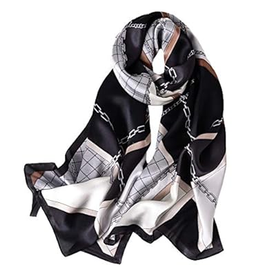 Women's 100% Mulberry Silk Scarf Floral Print Satin Long Scarf Wrap Shawl Women's 100% Mulberry Silk Scarf Floral Print Satin Long Scarf Wrap Shawl