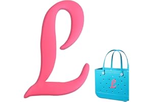FANCHARMS Customizable Beach Bag Charms - Waterproof Alphabet Letters for Bogg Bag Accessories (Pink/White/Black) Letters