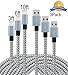 Mribo 3PACK [3+6+10]FT Lightning Cable Nylon Braided USB Charging Cable USB Cord for iPhone,iPad,iPod.Latest Version(GRAY)
