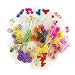 A_Grade Real Flower Dried Flower Assorted Styles Nail Art Dry Flower Spiraea Ammi majus Pressed Flower for Nail Art Decoration (20packs(120pcs))
