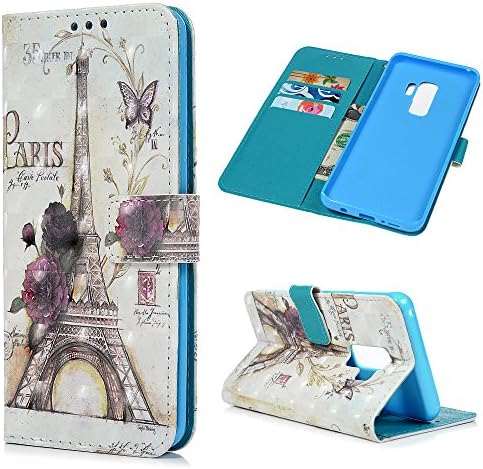 LaVibe Case for Samsung Galaxy S9 Plus 3D Painted PU Leather Wallet Folio Flip Cover with Card Slot Stand Magnetic Closure Protector for Samsung S9 Plus