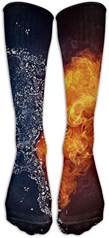 Blazing Love Fire Nylon Knee Socks Cool Thick Football Compression Socks Youth