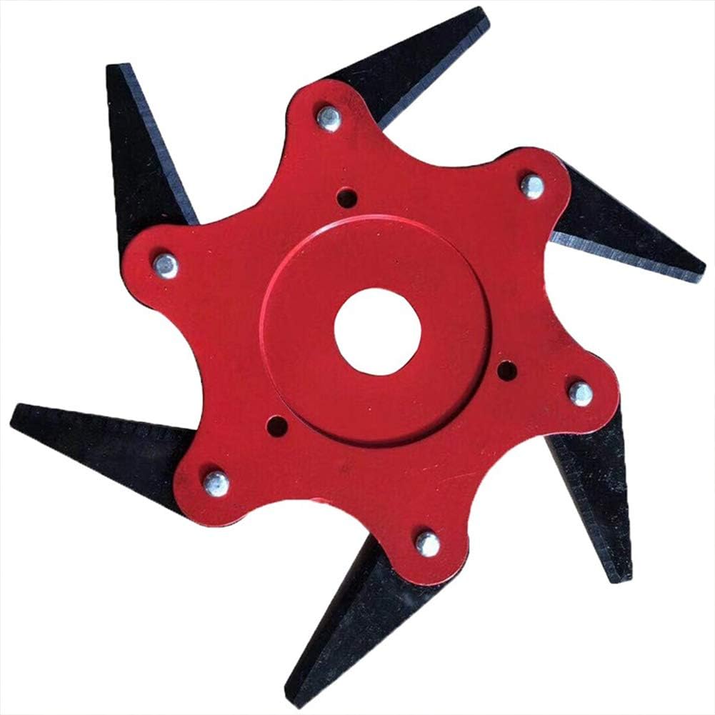 zosenda Grass Trimmer Blade, 6Tooth Heavy Duty String Trimmer Replacement Blade, Carbon Steel