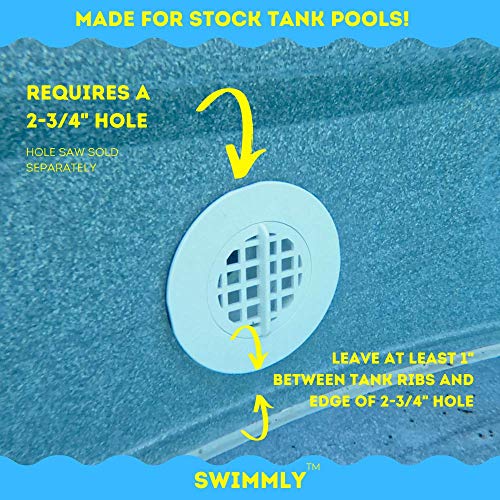 Threaded Inlet Strainer Kit for Stock Tank Pools Incl. Rubber Washer