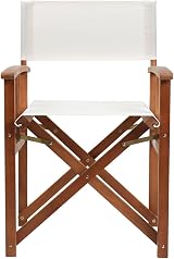Charles Bentley FSC 100% Wood Pair Folding Directors Chairs Cream Pop-Up view 5