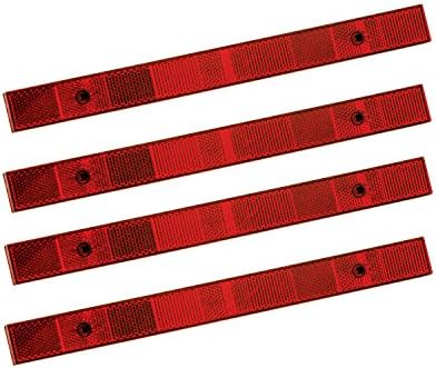 Bargman 74-72-030 Reflector (Red 1" x 12" Conspicuity with Adhesive Back - 4 Pack)