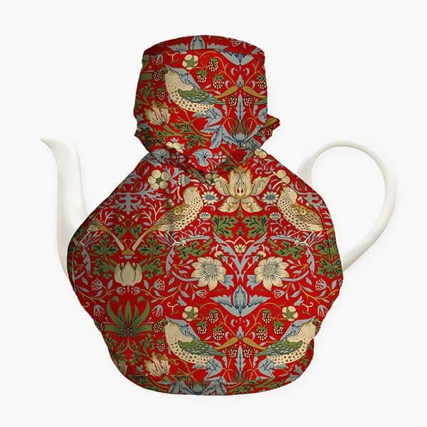 William Morris Strawberry Thief Red Victorian Tea Cosy