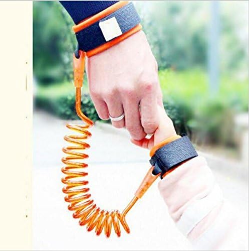 Toddler Baby Kids Safety Harness Child Leash Anti Lost Wrist Link Traction Rope Anti Lost Bracelet Baby Safety (200CM, ORANGE)