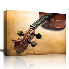 Violin on The Corner with a Neutral Gradient Background - Canvas Art Home Art - 12x18 inches