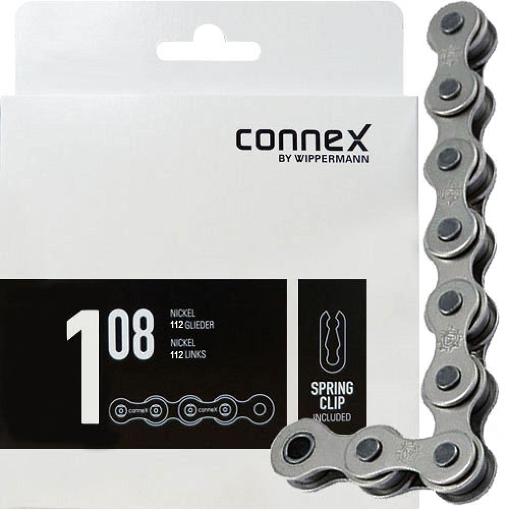 Connex Unisex - Adult 108 Chain, Silver, 1/2 x 1/8 112GL