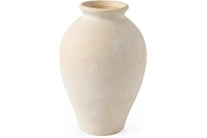 Sawoake Large 11 Inch Ceramic Vase, Farmhouse Rustic Table Centerpiece, Vintage Floor Vase for Dried Flowers, Home Decor for 