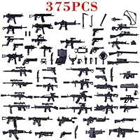 RAVPump 375 pcs Custom Military Army Weapons and Accessories Set for Minifigures Building Blocks Figures - Compatible Major Brands