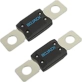 BOJACK MEGA/AMG High Current Fuse Bolt-on Fuse 50A Amp for Cars, Trucks, Construction Vehicles, Buses, Caravans (Pack of 2 AN
