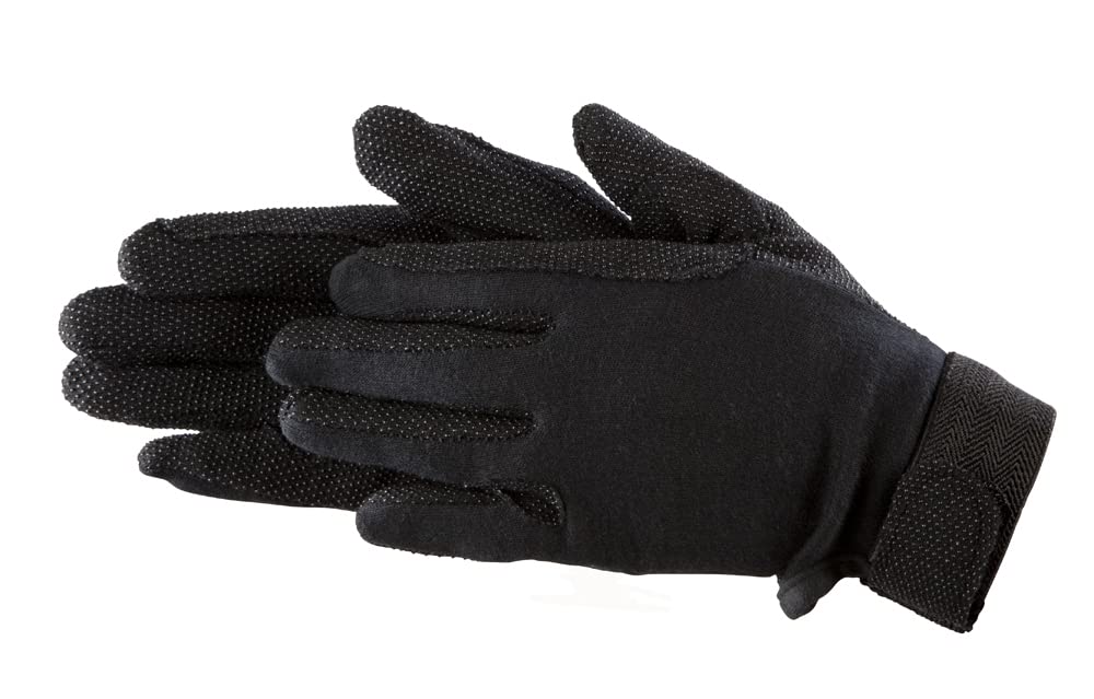 PFIFF 011318 Unisex Cotton Riding Gloves Black XXL — image 1