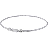 Phiten Titanium Classic Necklace - Sports Necklace Permeated with Aqua-Titanium Technology for Neck and Shoulder Tension - Elastomer Core with Micro Titanium Spheres - White,18 Inch,XTE90002