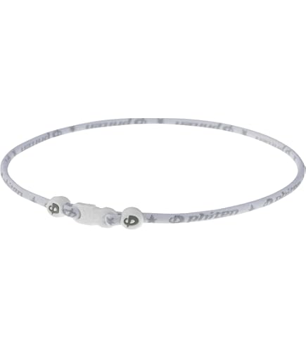 Collier Phiten Titanium Tornado Pour Homme/femme, 45 Cm (18 Pouces), Noir Et Blanc