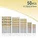 50Pcs Twist Drill Bit Set, DRILLPRO HSS Shank, Titanium Coated High Speed Steel, Mini Drill Bit, Micro Precision 1/1.5/2/2.5/3mm, Perfect for Wood, Plastic, Steel and Aluminum Alloy