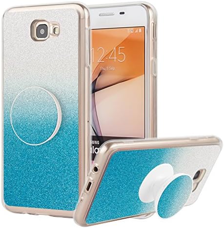 Case for Samsung J5 Prime, Bling Luxury Glitter Pretty Hybrid Anti-Slick/Protective/Soft Slim Thin TPU Unique Case for Girls/Women for Samsung Galaxy J5 Prime - Blue
