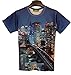 FaPlus Fashion Men's Short sleeve T-Shirt Landscapes 3D Print American Flag T Shirt