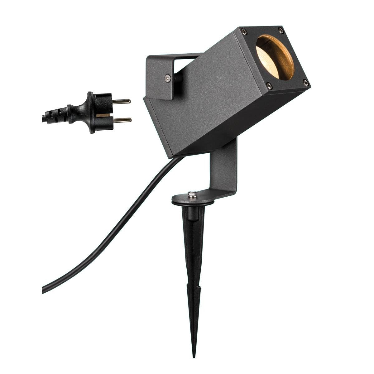 SLV Theo Brace Lighting for Garden, Patio, Plants, Paths, Pond, Outdoor Light, Outdoor Spotlight, Ground Spike Light, LED Spotlight, IP65, Anthracite, GU10