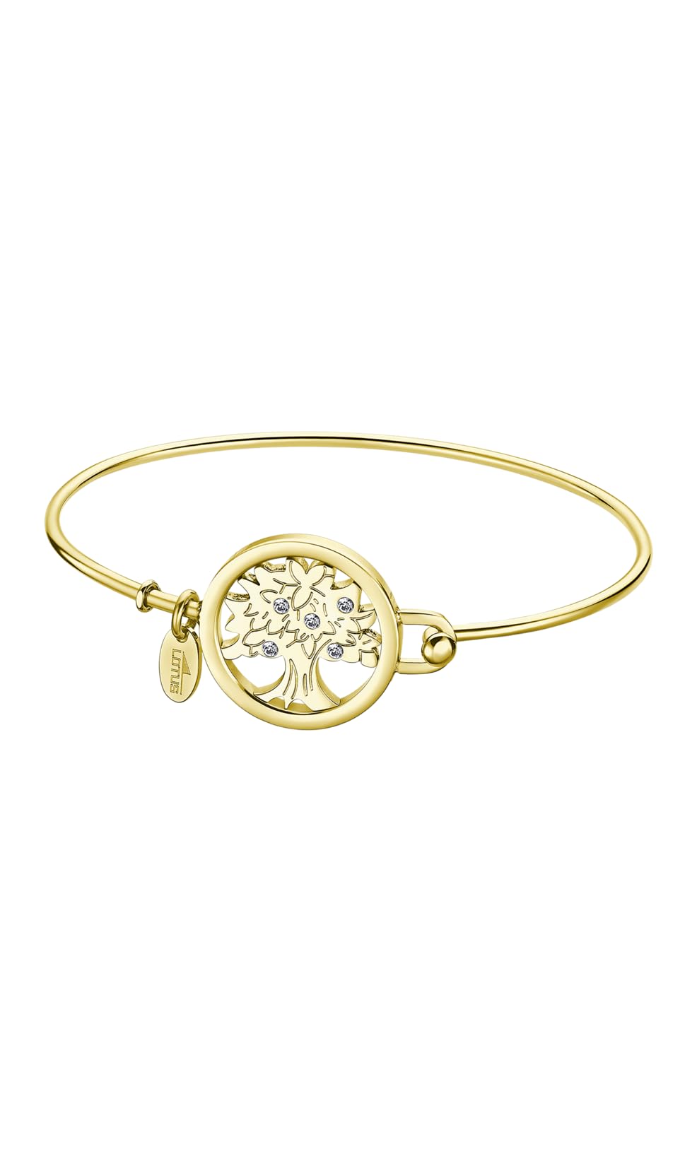 Lotus Style Tree of Life Bracelet for Women, No aplica, Silver, Blue zirconia