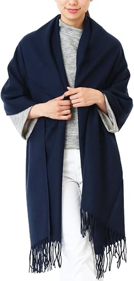 Amazon Co Jp ネイビー F ディーループ D Loop あったか ロング マフラー ストール フリンジ 男女兼用 大判 無地 ストール ブランド レディース 女性 メンズ 英国 ビジネス 女性 長い 春 夏 秋 冬 春夏 秋冬 010 601 服 ファッション小物