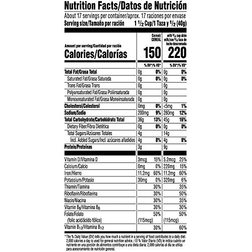 Kellogg's Rice Krispies Breakfast Cereal, Original, Fat-Free, Family Size, 24 oz Box