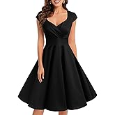 Bbonlinedress Women Short 1950s Retro Vintage Cocktail Party Swing Dresses