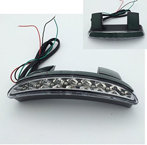Motorcycle 8 LED Chopped Fender Edge Stop Running Brake Rear Tail Light For Harley Sportster XL 883N 1200N XL1200V XL1200X (Clear Lens)