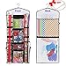 ProPik Hanging Double Sided Wrapping Paper Storage Organizer with Multiple Front and Back Pockets Organize Your Gift Wrap & Gift Bags Bows Ribbons 40