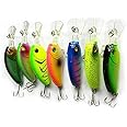 LENPABY 7pcs/lot Shallow Diving Crankbait Fishing Lures Fresh Water Bass Walleye Crappie Hard Bait Fishing Tackle 9cm/3.54"/11.8g