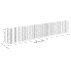 vidaXL Gabion Raised Bed - Galvanized Steel