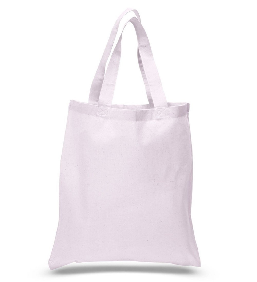 Set of 6 Blank Cotton Tote Bags Reusable 100 Cotton