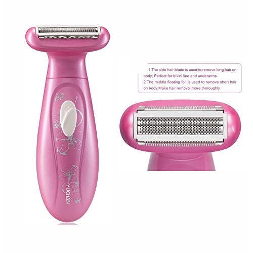 Women Shaver, [Newest Design] Cordless 3-Blades Electric Shaver/Trimmer/Razor Hair Removal for Women Removing Hair from Face, Leg, Armpit, Bikini Using Smooth Glide Technology(2pcs Batteries Included)