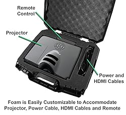 Casematix Portable Video Projector Travel Case with