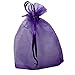 RakrisaSupplies 100Pcs Deep Purple Organza Bags 4x6