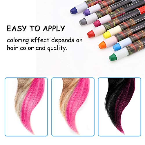image for MOULEI Hair Chalk, Hair Chalk Pens, Temporary Washable Hair Color for 