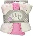 Lulujo Mini Muslin Cloth (Pink, Owl Always Love You, Pack of 3)