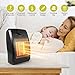Space Heater, Quiet Mini Electric Ceramic Heater, Adjustable Thermostat, Over-Heat Protection and Multifunctional Portable 750W/1500W Heater Fan for Home and Office Indoor Use