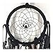 Dremisland Dream Catcher Handmade Traditional White Feather Wall Hanging Car Hanging Home Decoration Ornament Decor Ornament Craft Gift (Black)