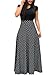 Voopptaw Women's Floral Print Long Sleeve Empire Waist Party Cocktail Long Maxi Dress