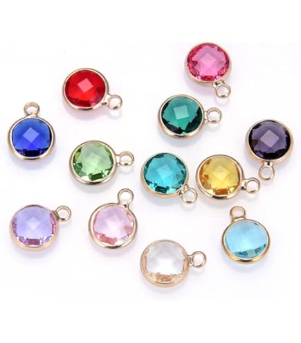 Ciondoli Cuore Zirconite 7 Colori - 14 Pezzi Placcati Oro 18K Per Gioielli Fai Da Te - Foto 4