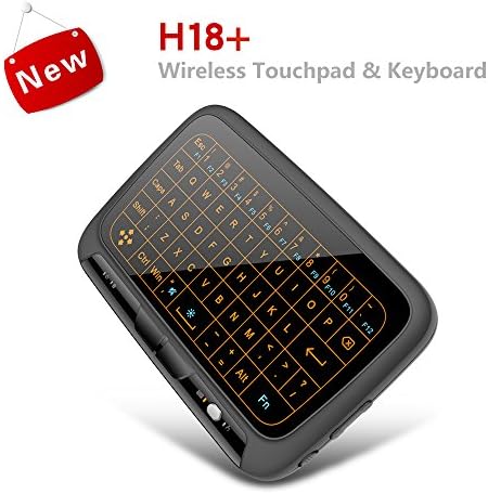 (Upgrated Backlit) Mini Wireless Keyboard, 2.4GHz Portable Rechargable Keyboard With Full Screen Touchpad Mouse for Android TV Box PC Laptop Mac OS Linux HTPC IPTV Google XBMC Windows 2000 XP Vista