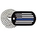 Military Dog Tags - Thin Blue Line Police Flag Dog Tag Necklace - Tag-Z