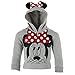Disney Minnie Mouse Little Girls Lightweight Hoodie Shirt, Grey, 2T